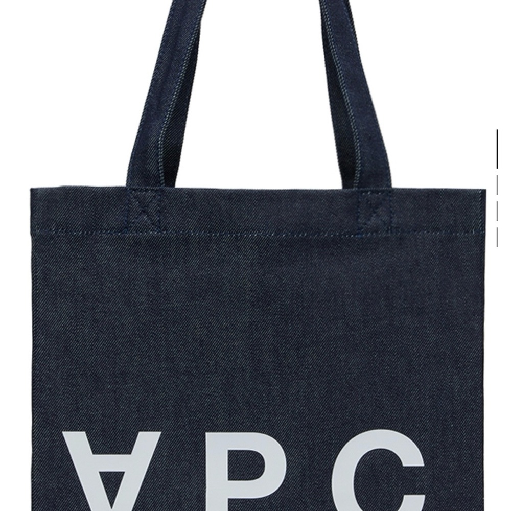 A.P.C. Blue Canvas Tote Bag Minimalist Design